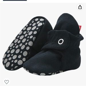 Zutano Black Baby Booties